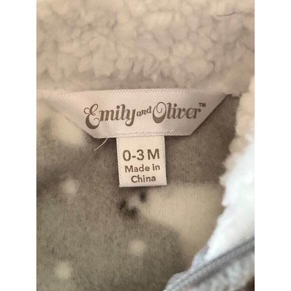 Infant 0–3M  Sleepers + Bear-Ear Knit Hat Gerber, Emily & Oliver, Rugged Bear - Picture 8 of 9